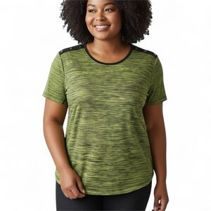 NWT Philosophy Pullover Short Sleeve Green Top - Size 1X